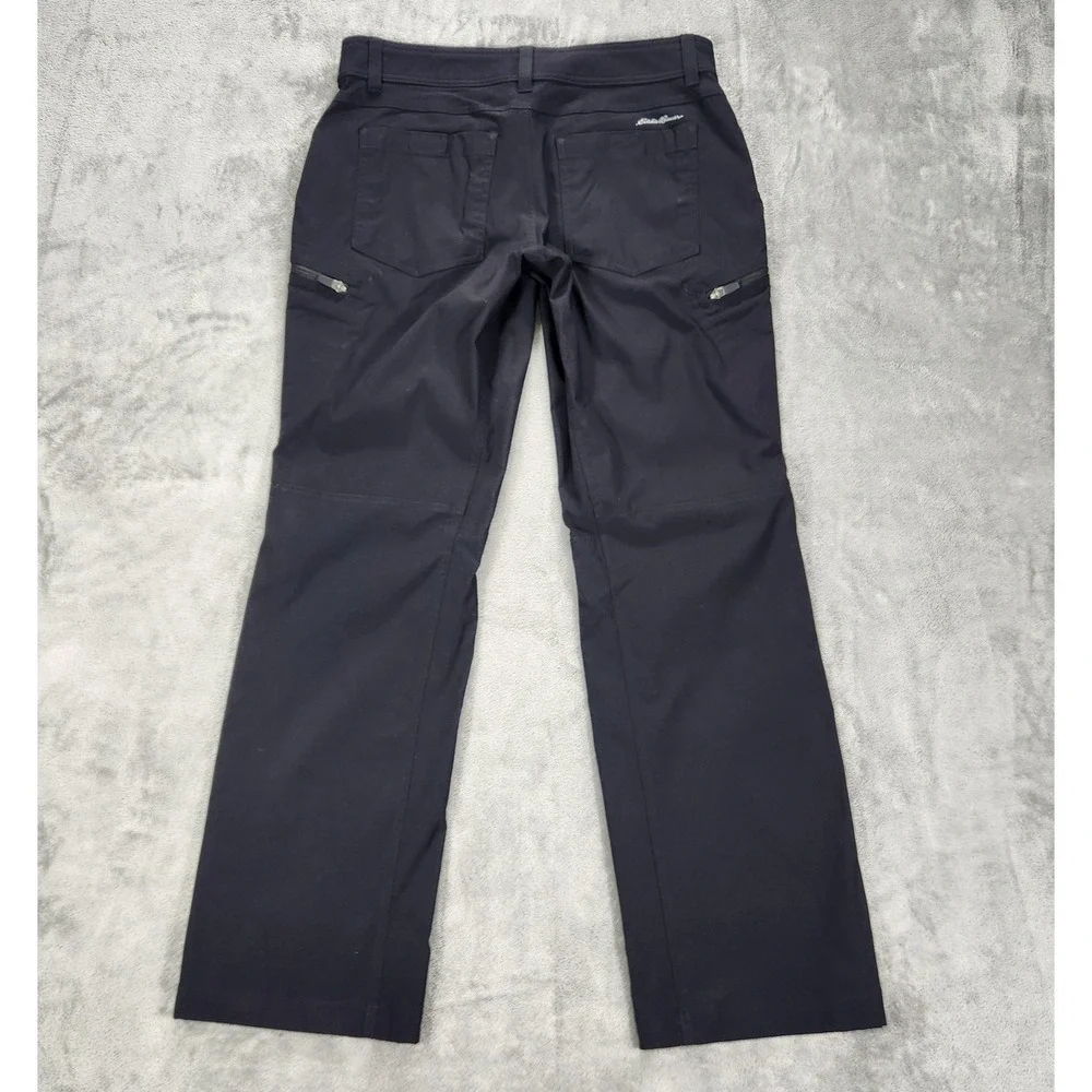 Eddie Bauer Pants Mens 33x32 Black First Ascent Hiking Zip Pocket Stretch
